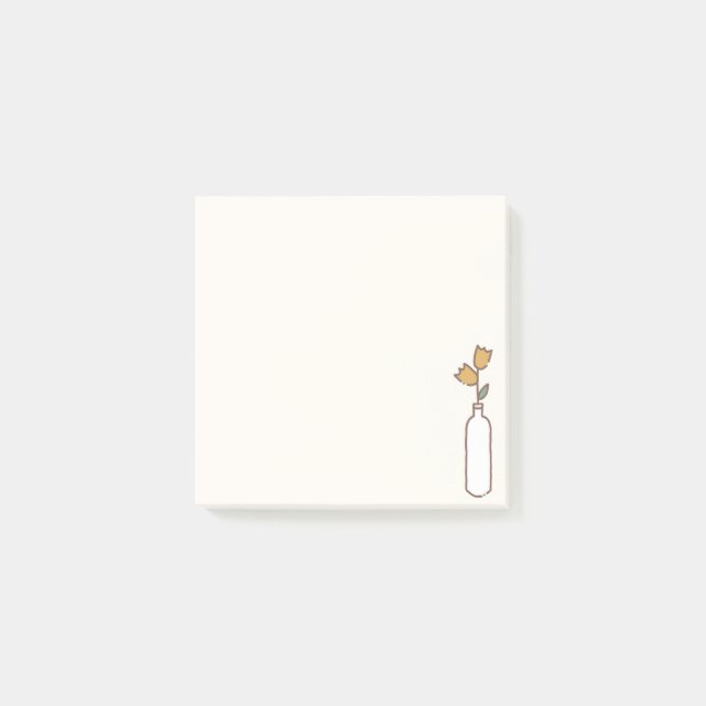 Minimalist Tulip Vase Post-it Klebezettel (Vorderseite)