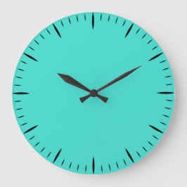 Minimalist Turquoise Clock Perfect for Any Living Große Wanduhr