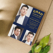 Minimalist Typography 3 Photo Graduation