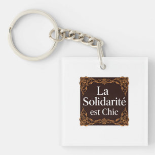 Minimalist Typography Design - "SOLIDARITÄT IST Schlüsselanhänger
