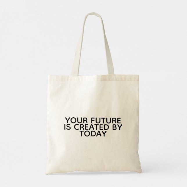 MINIMALIST TYPOGRAPHY QUOTE TOTE BAG TRAGETASCHE (Rückseite)