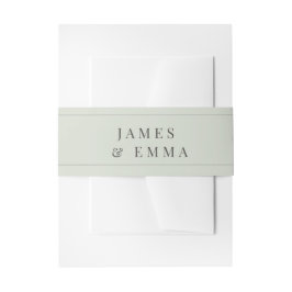 Minimalist Typography Wedding | Pale Sage Einladungsbanderole