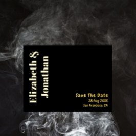 Minimalist Typography Wedding Save The Date Folie Einladungspostkarte