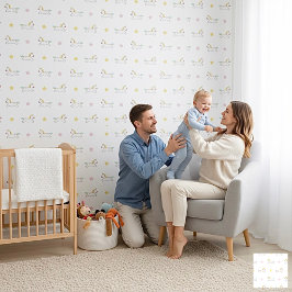 Minimalist Unicorns and Stars Pattern Tapete