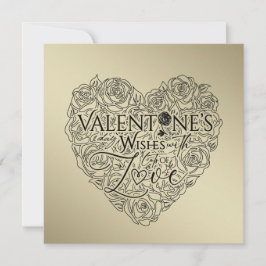 Minimalist Valentine's Day  Line Art Feiertagskarte