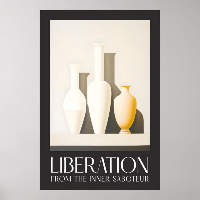 Minimalist Vases Art Print Serenity Still Life Poster (Vorne)