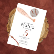 Minimalist Vintage Baseball Birthday Party