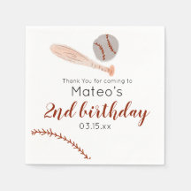 Minimalist Vintage Baseball Birthday Party