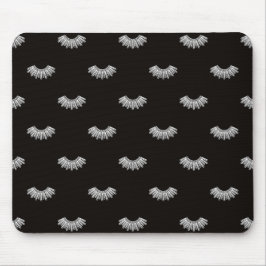 Minimalist vintage black and white dissent collar mousepad