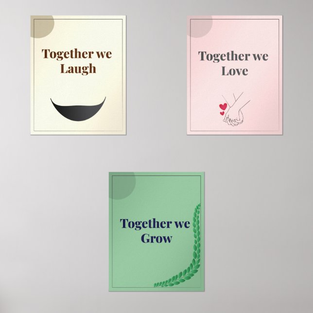 Minimalist Wall Art set of 3 (Vorderseite)