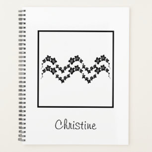 Minimalist Wassermann-Sternzeichen-Geburtsblumenna Planer