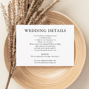 Minimalist Wedding Details with Photo Begleitkarte