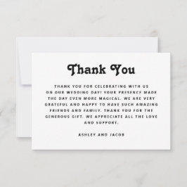 Minimalist Wedding | Elegant Modern Typography Dankeskarte