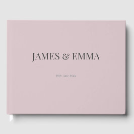 Minimalist Wedding Guest Book Dusty Rose Gästebuch