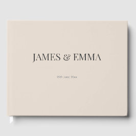 Minimalist Wedding Guest Book Soft Latte Gästebuch