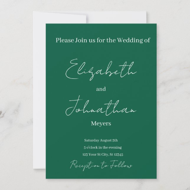 minimalist Wedding Invitation (Devant)