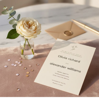 Minimalist Wedding Invitation Template Einladung