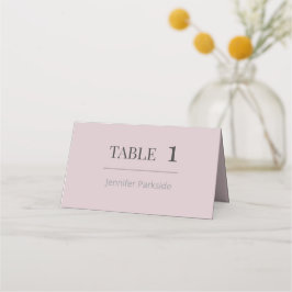 Minimalist Wedding Place Cards | Dusky Rose Platzkarte