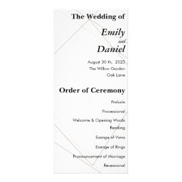 Minimalist Wedding Program – Simple & Elegant Werbekarte