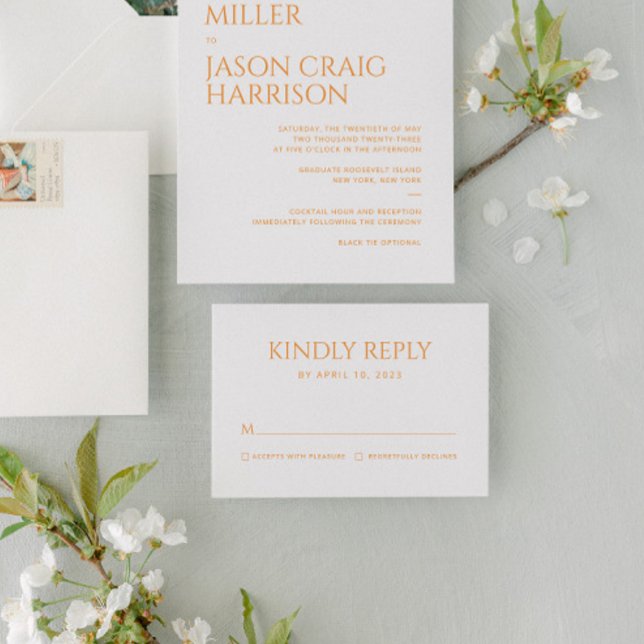 Minimalist Wedding Response Card RSVP Karte (Von Creator hochgeladen)