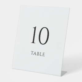 Minimalist Wedding Table Numbers Sockelschild
