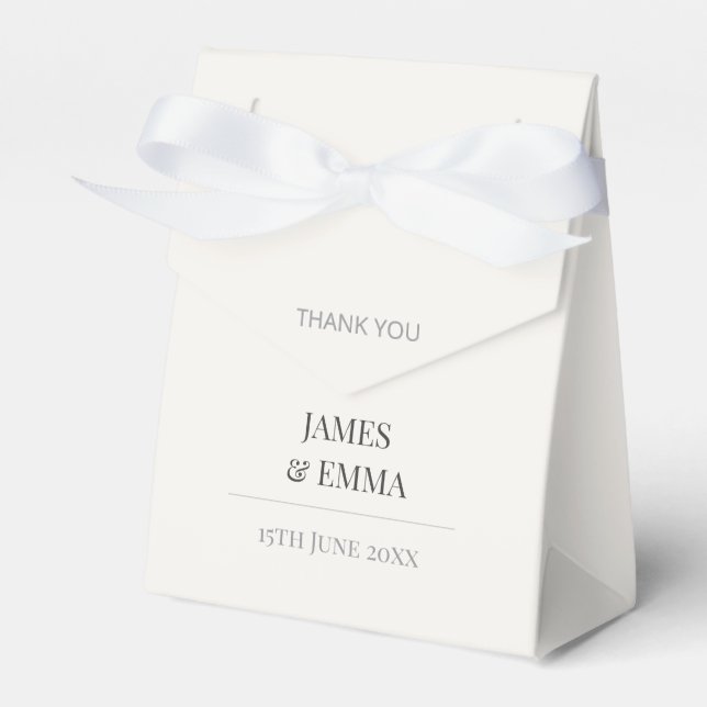 minimalist Wedding | Warm Ivory Geschenkschachtel (Vorderseite)