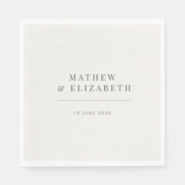 Minimalist Wedding  | Warm White Serviette