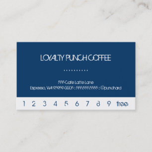Minimalist Weißer Kaffee Punch Treue