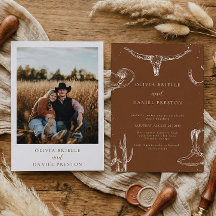 Minimalist Western Rustic Country Photo Wedding