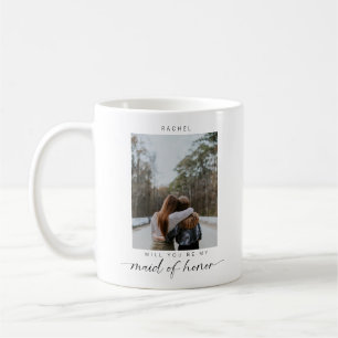 Minimalist Willst du meine Trauzeugin sein Foto Ch Kaffeetasse