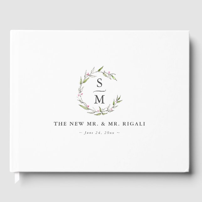 Minimalist Winter Wedding Guest Book Ideas Gästebuch (Vorderseite)
