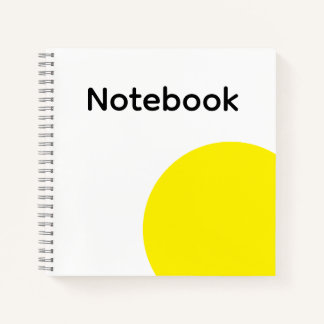 Minimalist Yellow Circle Notebook Notizbuch