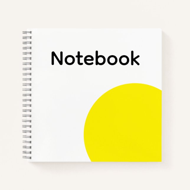 Minimalist Yellow Circle Notebook Notizbuch (Vorderseite)