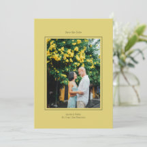 Minimalist Yellow Elegant Wedding Custom Photo