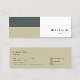 minimalista bloques geométricos verde elegante mini visitenkarte