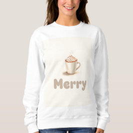 Minimalista Chocolate Caliente Merry | Estética Ac Sweatshirt