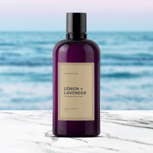 Minimaliste Gras Rustique Bordure Kraft Étiquette 