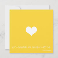 Minimaliste jaune et blanc Enregistrer la carte Da