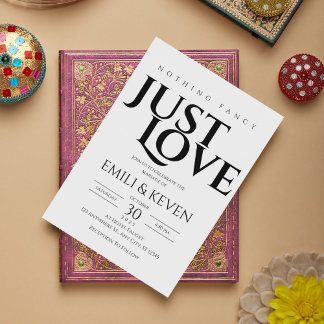 Minimaliste Juste Amour Faire-part de mariage