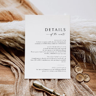 Minimaliste La Carte De Boîtier D'Information Déta