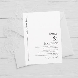 Minimaliste là où jamais commence le Faire-part de