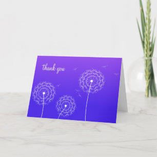 Minimaliste Merci Pissenlit Blanc Violet