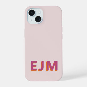 Minimaliste Moderne Monogramme Initiale Rose