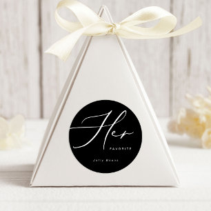 Minimaliste moderne Son Sticker Favori Favor Rond