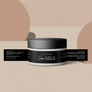 Minimaliste noir 4 OZ Étiquette d'enveloppeur de b