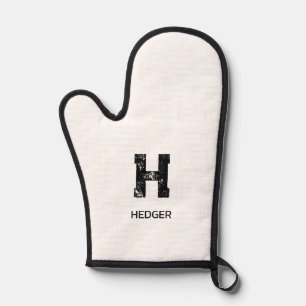 MINIMALISTE NOIR MONOGRAMME À UNE LETTRE NOM BLANC
