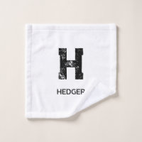 MINIMALISTE NOIR UNE LETTRE MONOGRAMME NOM BLANC