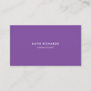 Minimaliste professionnel Carte de visite violet