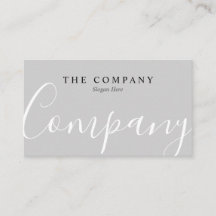 Minimaliste professionnel Typo Gris Carte de visit