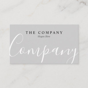 Minimaliste professionnel Typo Gris Carte de visit